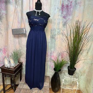 📌IN San Francisco  Lace - Chiffon Prom - Formal - Ball Dress with Sequins
